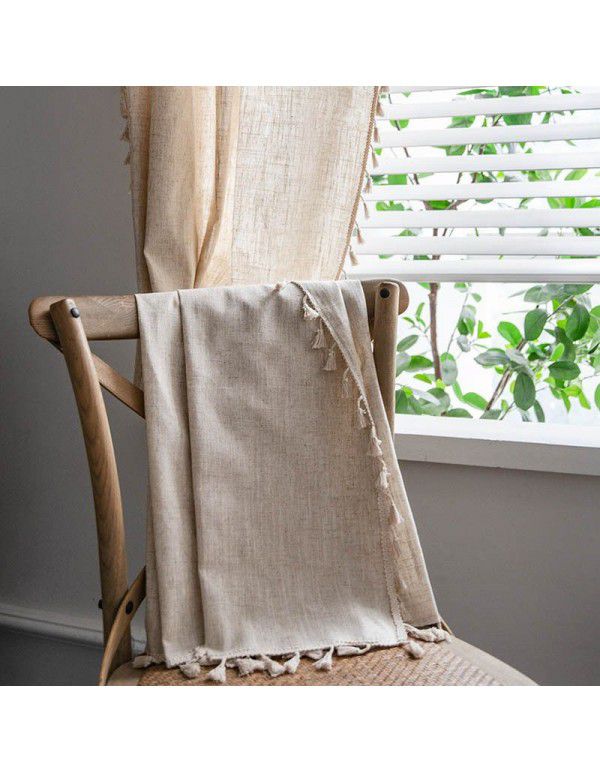 Cloth Dad Curtains, American Simple, Pure Color, Bamboo Knot, Ma Bedroom, Living Room, Shading, Sound Insulation, Thermal Insulation, Float Windows, Finished Products Wholesale