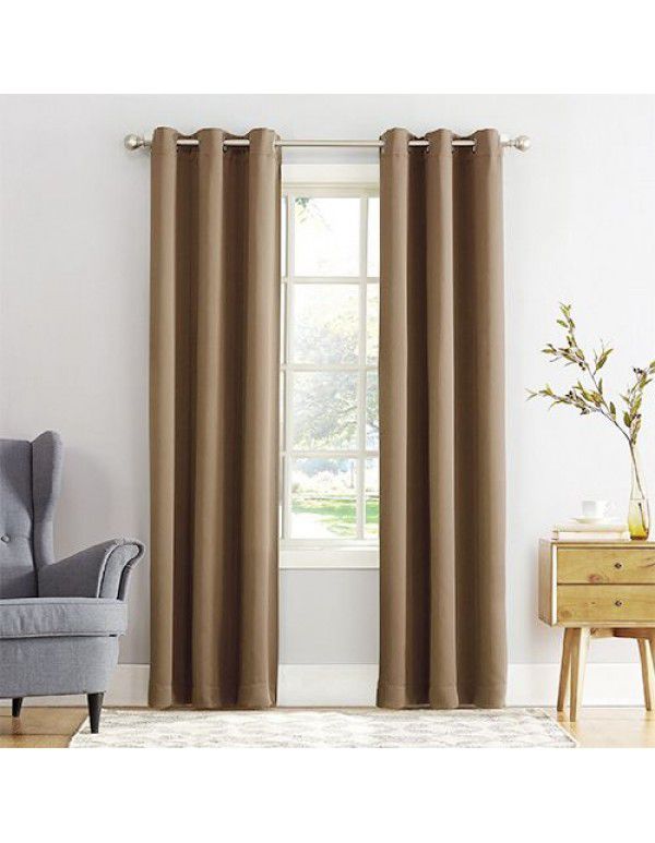 Manufacturers directly sell Amazon blackout curtain, solid color, matt, foreign trade, cross-border heat insulation, sunscreen, and blackout curtain products