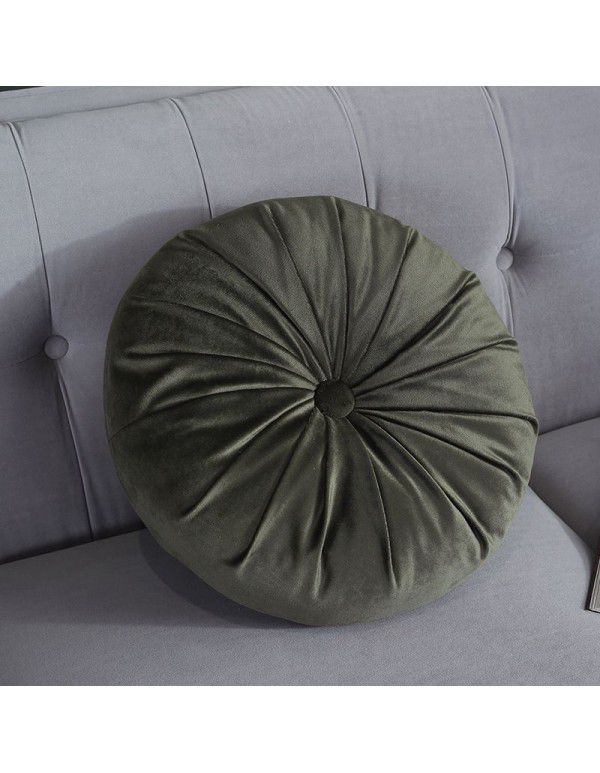 Autumn and winter Dutch velvet round thickened pillow Office waist against Nordic ins solid color bedside sofa Pumpkin pillow