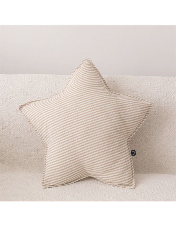 Cotton and linen stripe series pillow, star, moon, cloud stripe, twist candy, home sofa, pillow