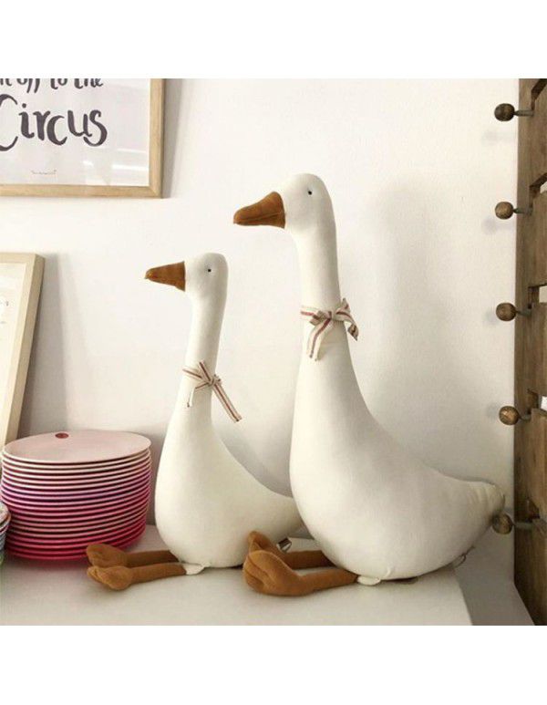 Ins Nordic Cute Goose Baby Sleeps with Dolls Calming Toys Nordic Home Soft Accessories Throwing Pillow