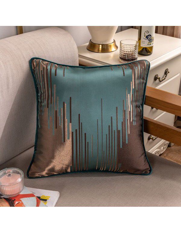 Nordic Geometric Throw Pillow Cover New Chinese Style Sofa Throw Pillow Cushion Living Room Household Model Room Wrap Hotel Soft Decoration