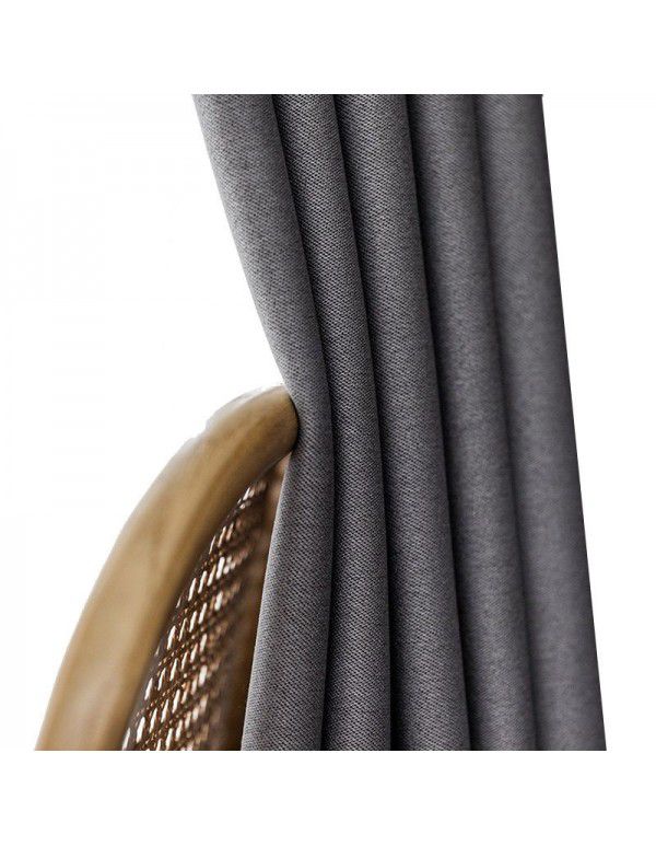 [Directly provided by the manufacturer] Full shading curtain Double faced linen curtain Fabric solid color splicing finished curtain for home decoration project