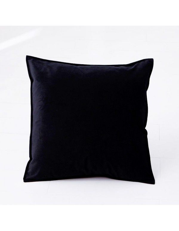 Thickened plush sofa, pillow, cushion cover, office waist pillow, cashmere velvet bed pillow, square core manufacturer