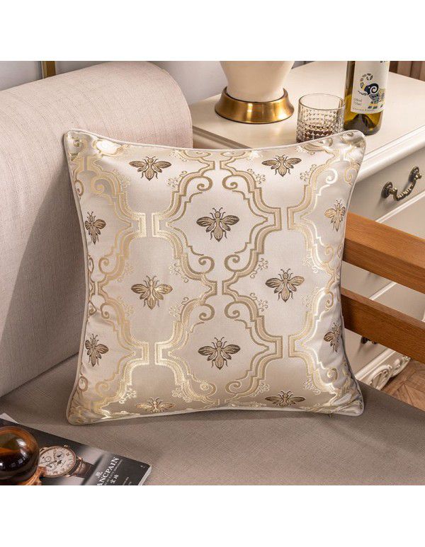 Nordic Geometric Throw Pillow Cover New Chinese Style Sofa Throw Pillow Cushion Living Room Household Model Room Wrap Hotel Soft Decoration