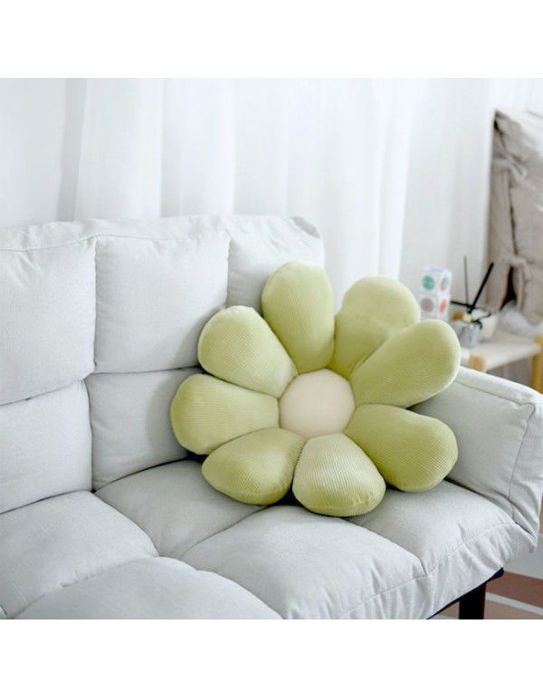 Small Daisy Flower Pillow ins Cute Sunflower Plush Cushion Sofa Float Window Living Room Cushion Pillow Bedroom 