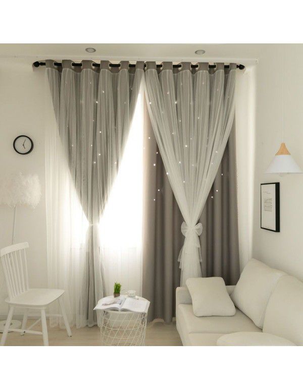 Divna Simple Double deck Live Studio Children's Room Net Red Curtain Princess Style Bedroom Living Room Shading Window Screen