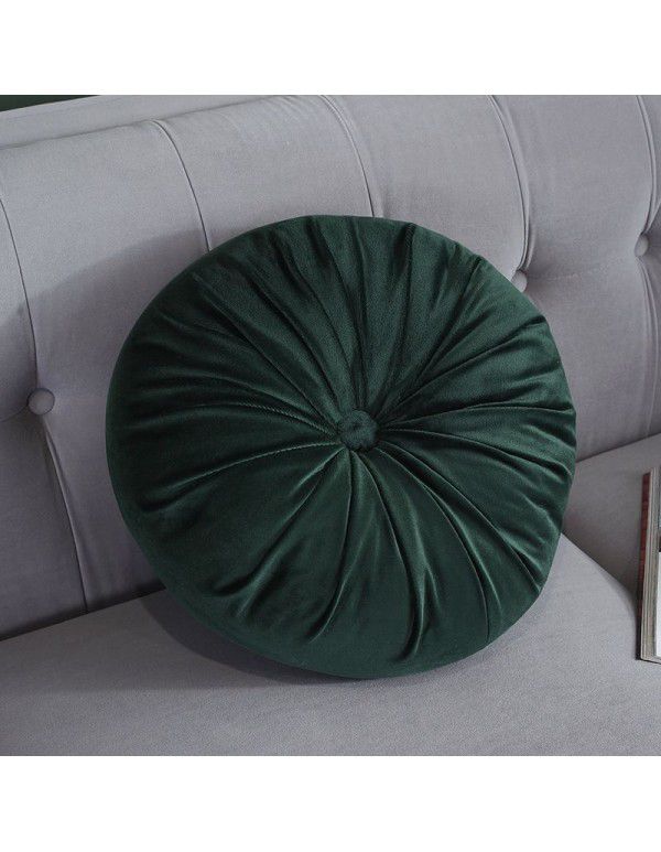 Autumn and winter Dutch velvet round thickened pillow Office waist against Nordic ins solid color bedside sofa Pumpkin pillow