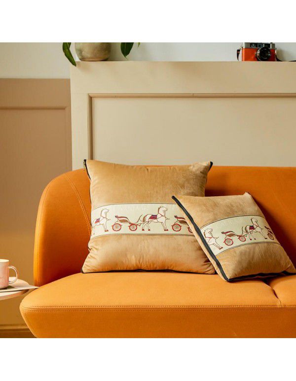 Velvet light luxury pillow, quilt dual-use thickened car office air conditioner, cushion sofa, nap pillow, pillow