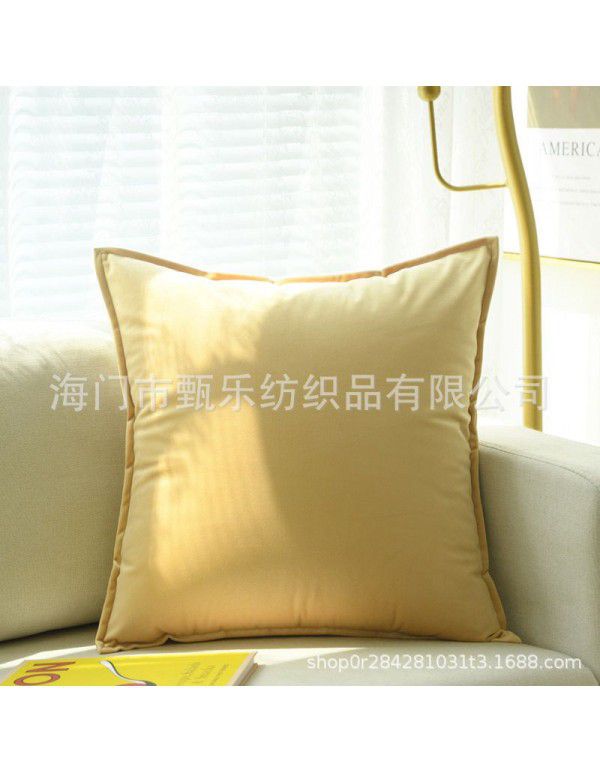 Thickened plush sofa, pillow, cushion cover, office waist pillow, cashmere velvet bed pillow, square core manufacturer