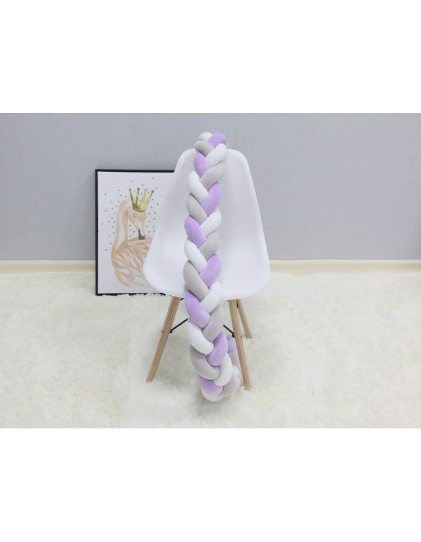 Ins Nordic children's room decoration DIY weave fried dough twist bed surround Danish Knot long tie ball pillow