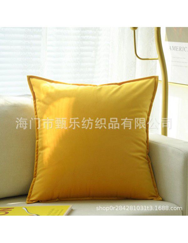 Thickened plush sofa, pillow, cushion cover, office waist pillow, cashmere velvet bed pillow, square core manufacturer