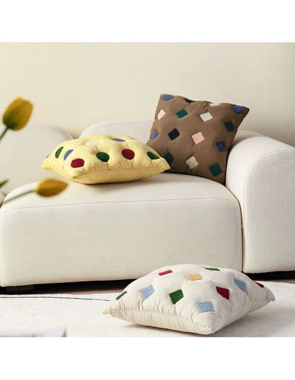 Nordic ins net red embroidery pillow pillow cover sitting room sofa cushion model room pillow modern luxury