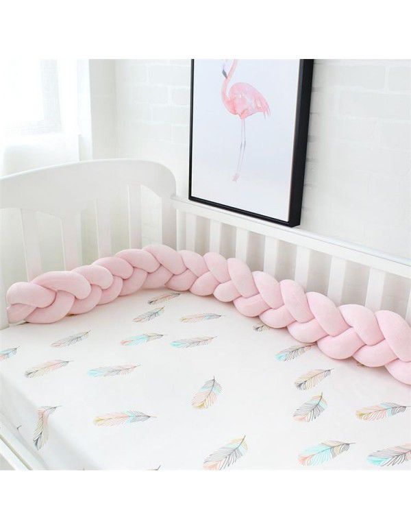 Ins Nordic children's room decoration DIY weave fried dough twist bed surround Danish Knot long tie ball pillow