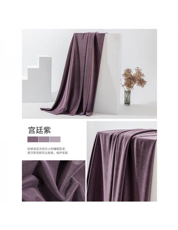 Australian wool bedroom shading curtain products 2022 new modern simple thickened solid color curtain cloth wholesale