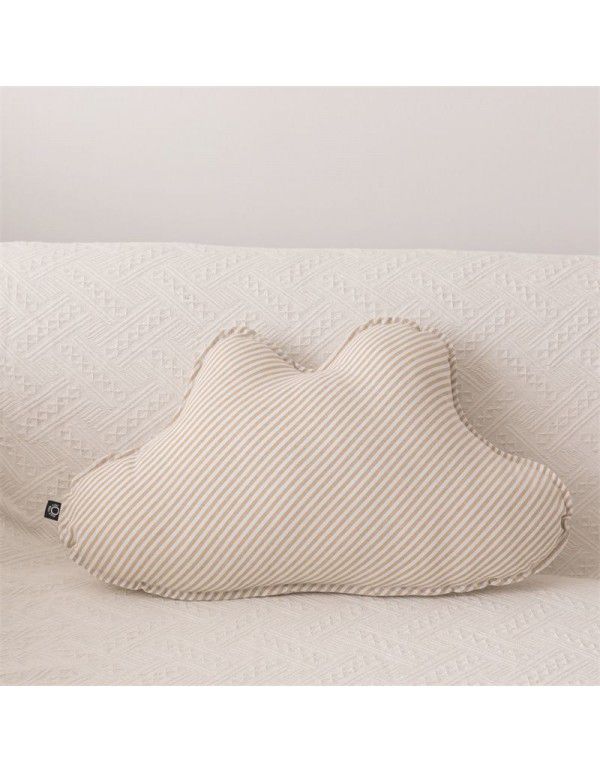 Cotton and linen stripe series pillow, star, moon, cloud stripe, twist candy, home sofa, pillow