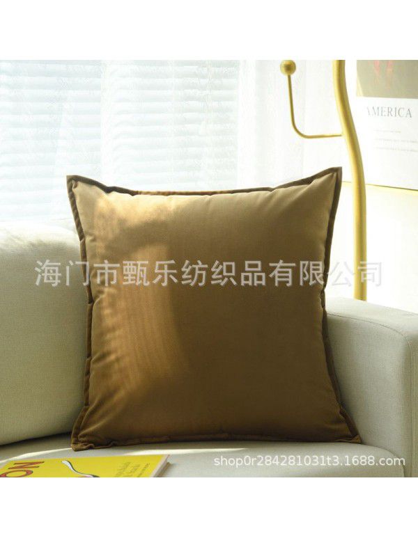 Thickened plush sofa, pillow, cushion cover, office waist pillow, cashmere velvet bed pillow, square core manufacturer