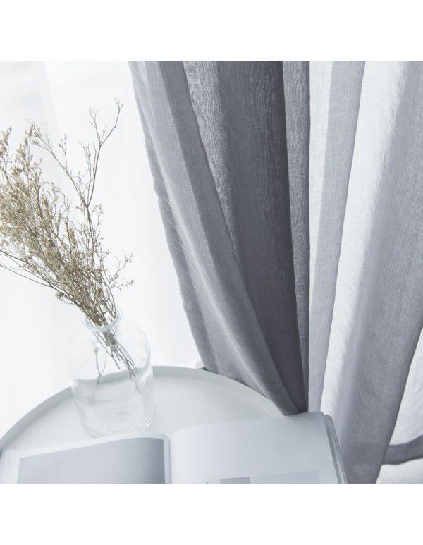 White screen window curtain, translucent screen, semi opaque balcony, bedroom screen, white screen, 2021 new model