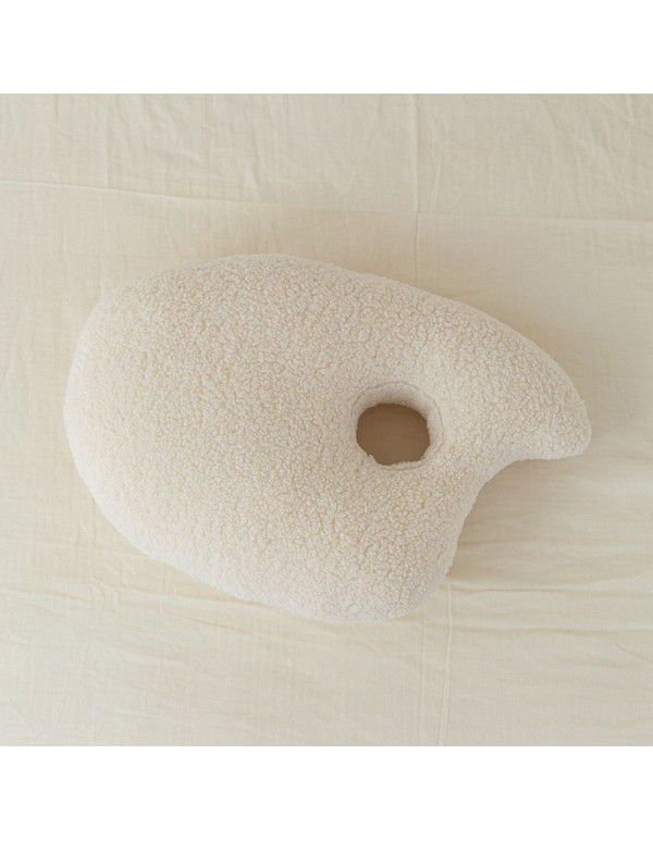 Meimo Color Palette Shaped Throw Pillow Granular Woolen Cushion in Autumn and Winter Tatami Float Window Multi color Soft