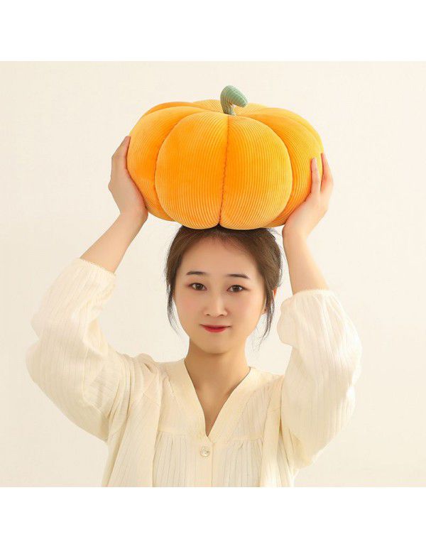 Ins Nordic Halloween Pumpkin Throwing Pillow Simulation Pumpkin Plush Doll Wholesale Creativity Network Red Pumpkin Cushion