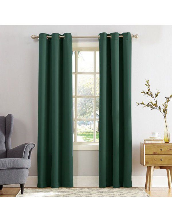 Manufacturers directly sell Amazon blackout curtain, solid color, matt, foreign trade, cross-border heat insulation, sunscreen, and blackout curtain products