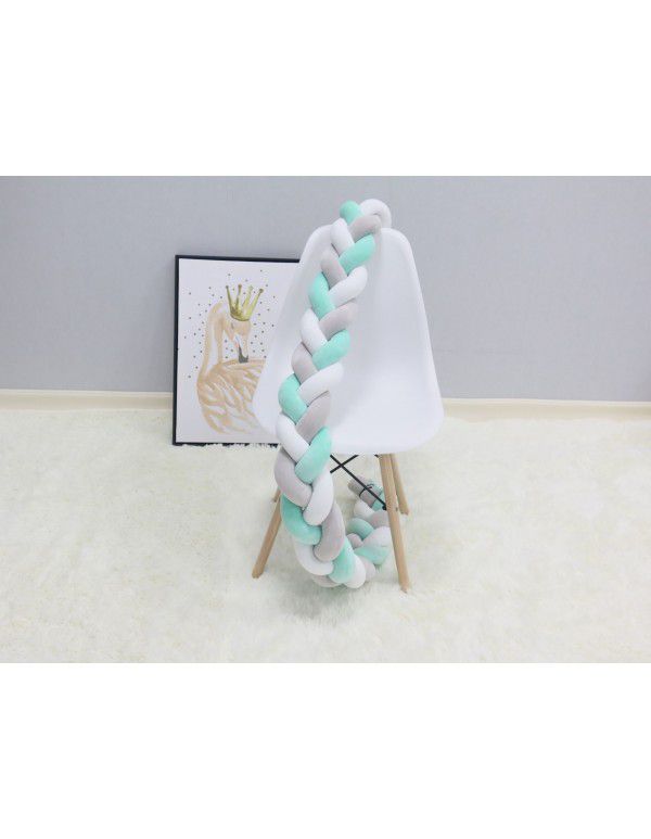 Ins Nordic children's room decoration DIY weave fried dough twist bed surround Danish Knot long tie ball pillow