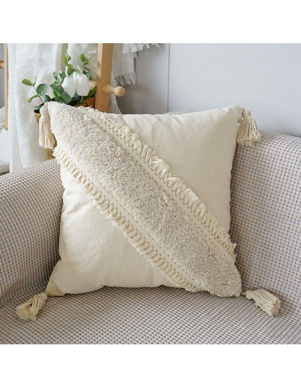 Bohemian Ethnic Style Pillow Case Home stay Tufted Pillow Case Car Waist Cushion Living Room Sofa Pillow Wholesale