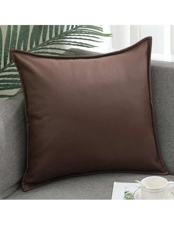 Science and technology cloth pillow sitting room sofa luxury high-end cushion pillow Nordic modern leather waterproof car waist pillow