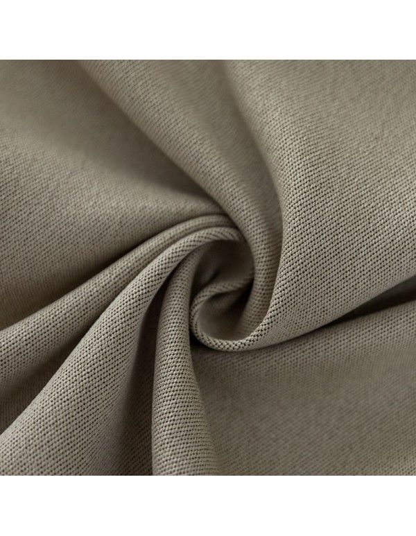 [Directly provided by the manufacturer] Full shading curtain Double faced linen curtain Fabric solid color splicing finished curtain for home decoration project