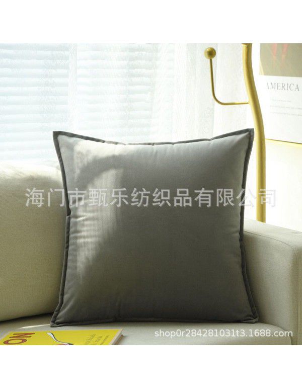 Thickened plush sofa, pillow, cushion cover, office waist pillow, cashmere velvet bed pillow, square core manufacturer