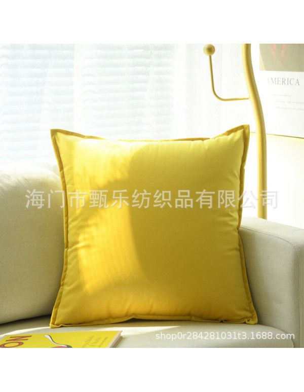 Thickened plush sofa, pillow, cushion cover, office waist pillow, cashmere velvet bed pillow, square core manufacturer