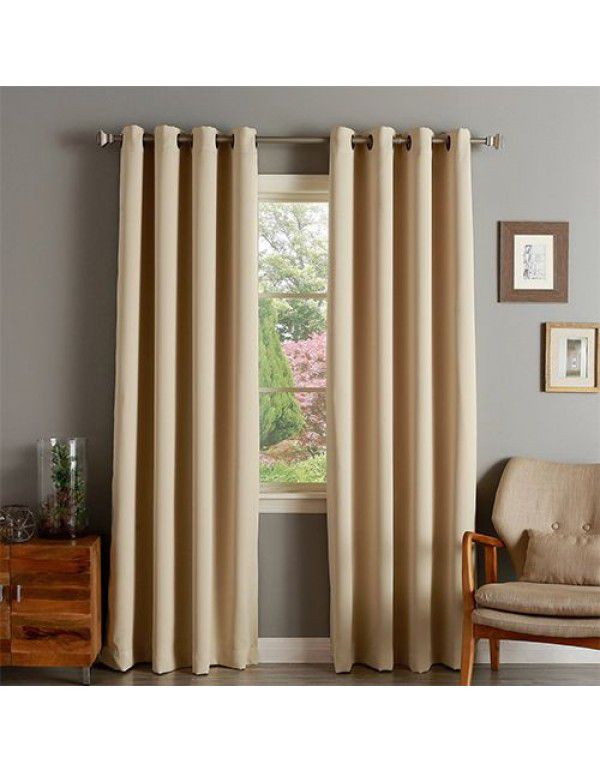 Manufacturers directly sell Amazon blackout curtain, solid color, matt, foreign trade, cross-border heat insulation, sunscreen, and blackout curtain products