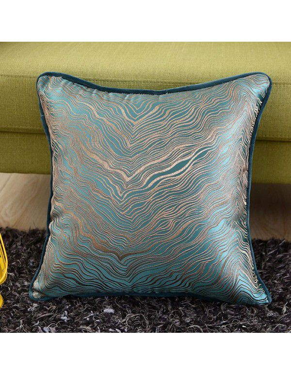 Nordic Geometric Throw Pillow Cover New Chinese Style Sofa Throw Pillow Cushion Living Room Household Model Room Wrap Hotel Soft Decoration