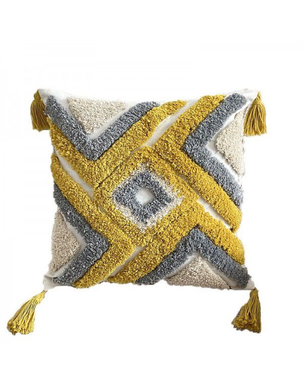 Nordic ins bohemian tufted five pointed star pillow popular home stay sofa bedside cushion office waist pillow