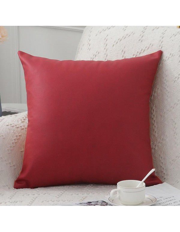 Science and technology cloth pillow sitting room sofa luxury high-end cushion pillow Nordic modern leather waterproof car waist pillow