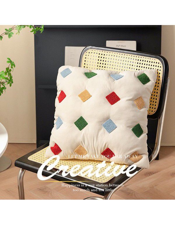 Nordic ins net red embroidery pillow pillow cover sitting room sofa cushion model room pillow modern luxury