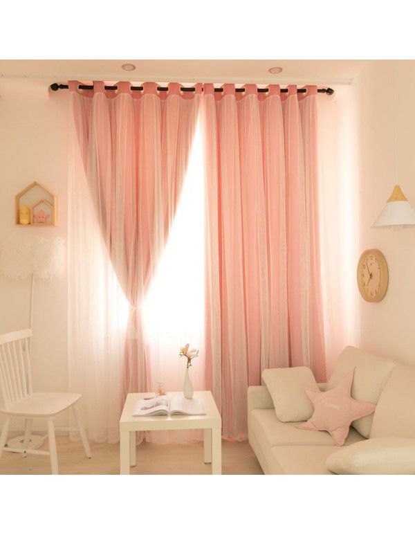 Divna Simple Double deck Live Studio Children's Room Net Red Curtain Princess Style Bedroom Living Room Shading Window Screen