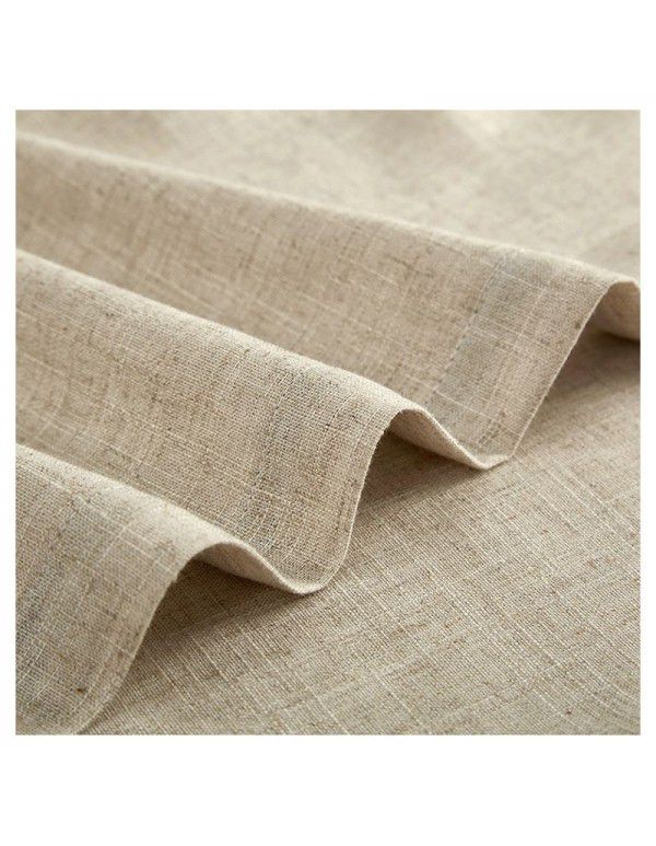 Simple linen splicing curtains, solid color, blackout curtains, living room, bedroom, curtains, finished products, multi color, optional