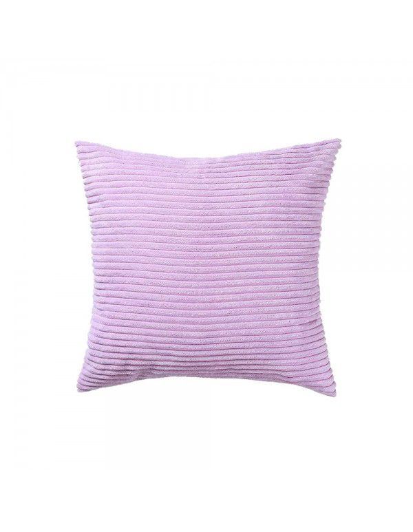 Corduroy pillowcase Amazon home nylon polyester plush strip cushion simple modern cushion cover directly supplied by the manufacturer