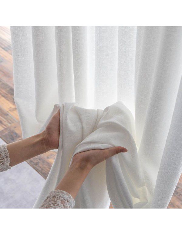 Curtain and window screen are light transmissive and impermeable, 100 gauze white screen is thickened, finished bedroom partition screen, floating window and balcony screen%