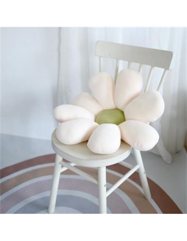 Small Daisy Flower Pillow ins Cute Sunflower Plush Cushion Sofa Float Window Living Room Cushion Pillow Bedroom 