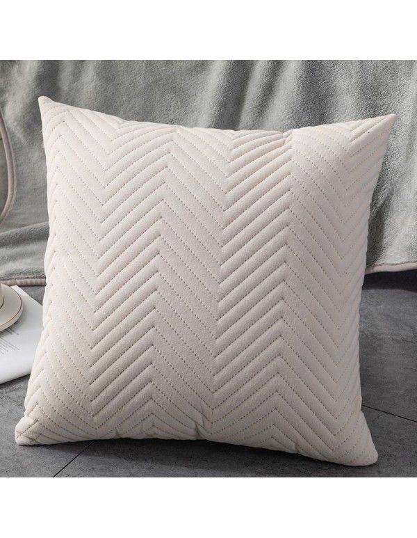 Cross border quilting, ultrasonic three-dimensional embossing pillow cover, simple home pillow, bedside cushion cover, sofa wholesale