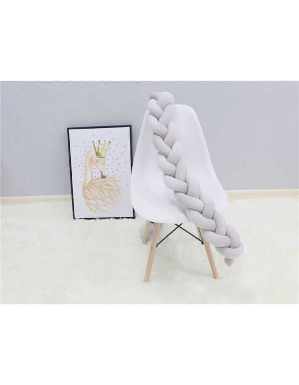 Ins Nordic children's room decoration DIY weave fried dough twist bed surround Danish Knot long tie ball pillow