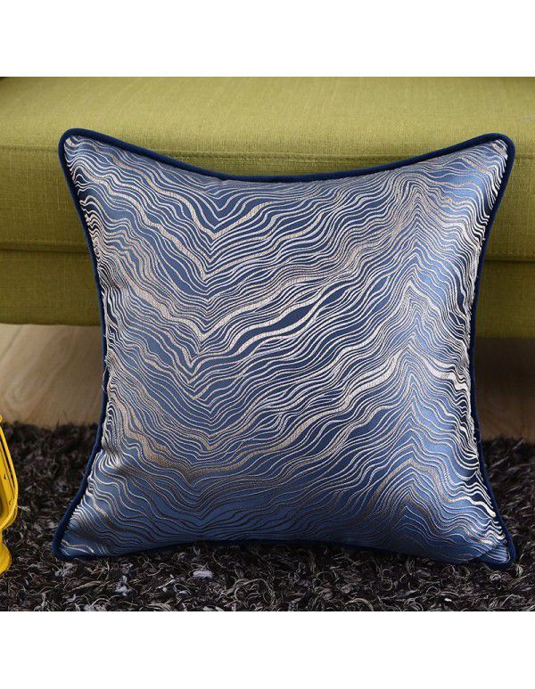 Nordic Geometric Throw Pillow Cover New Chinese Style Sofa Throw Pillow Cushion Living Room Household Model Room Wrap Hotel Soft Decoration