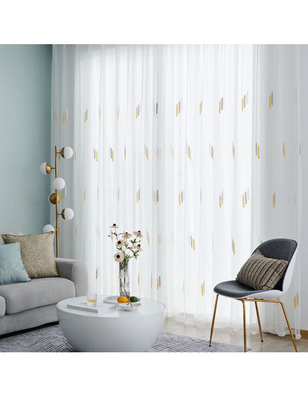 White screen window curtain, translucent screen, semi opaque balcony, bedroom screen, white screen, 2021 new model