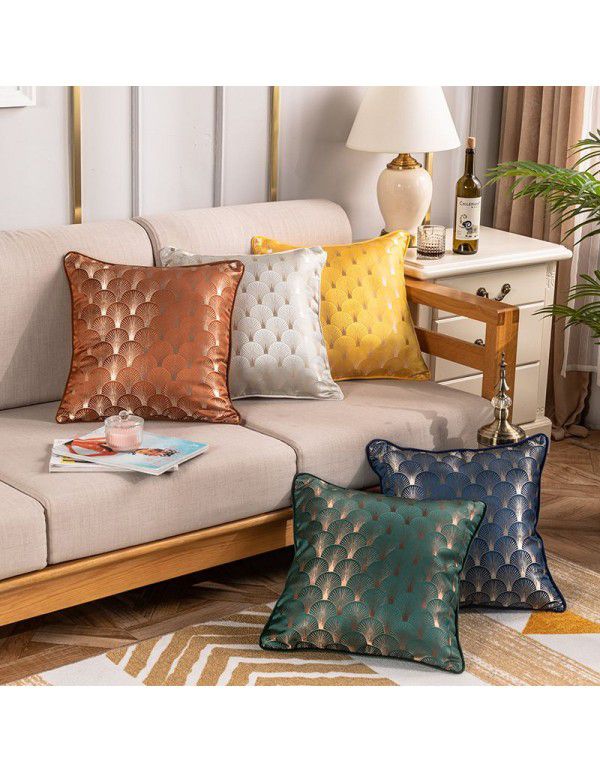 Nordic Geometric Throw Pillow Cover New Chinese Style Sofa Throw Pillow Cushion Living Room Household Model Room Wrap Hotel Soft Decoration