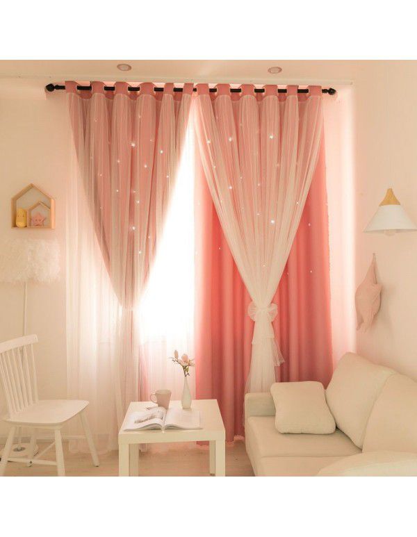 Divna Simple Double deck Live Studio Children's Room Net Red Curtain Princess Style Bedroom Living Room Shading Window Screen