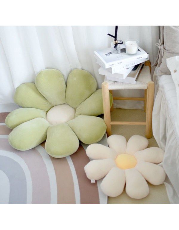 Small Daisy Flower Pillow ins Cute Sunflower Plush Cushion Sofa Float Window Living Room Cushion Pillow Bedroom 