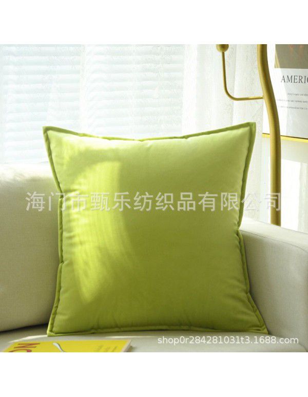 Thickened plush sofa, pillow, cushion cover, office waist pillow, cashmere velvet bed pillow, square core manufacturer