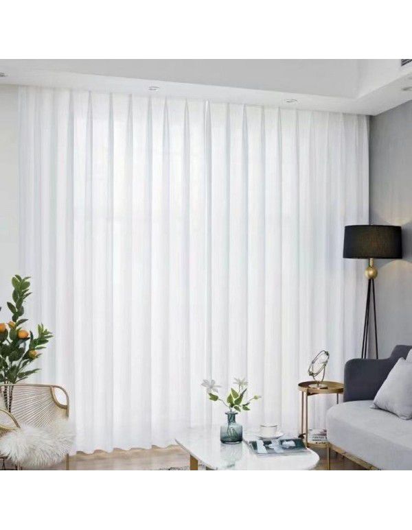 Cotton finished curtain, window screen, hook proof, scratch proof, people proof, balcony, floating window, living room screen